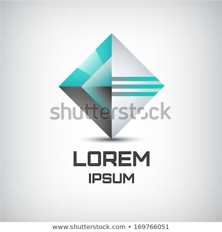 Stok fotoğraf: Triangle Pyramid Abstract Geometrical Logo Design Business Identity Tech Element Stock Vector Illu