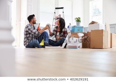 Stockfoto: Two Women Celebrating House Move