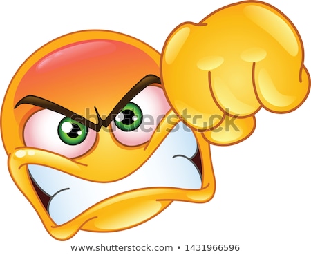 Cartoon Hand - Punch Threatening - Vector Illustration Foto stock © Yayayoyo