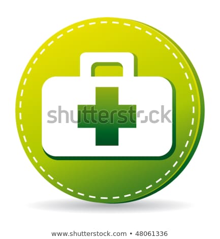 ストックフォト: Health Kit Green Vector Icon Button