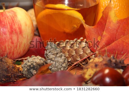 [[stock_photo]]: Closeup Of Ripe Pumpkin With Autumn Leaves And Fir Cones