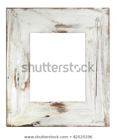 Stockfoto: Old Wooden Frame With White Paint