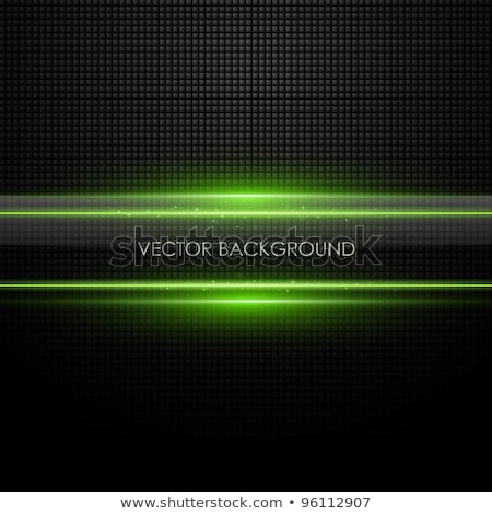 ストックフォト: Black Abstract Vector Background With Black And Green Squares