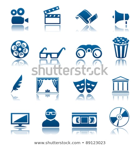 Stock fotó: Theatrical Masks And Movie Clapper