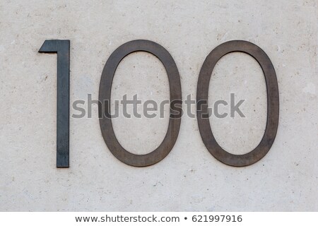 Stock photo: House Number 100 On Wall