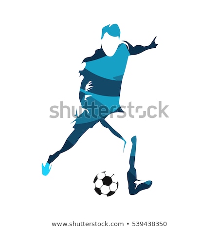 Stock photo: Heading Soccer Football Player Concept Silhouette