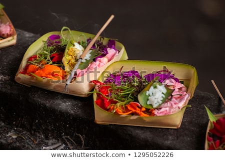 [[stock_photo]]: Balinese Hindu Offerings Called Canang Canang Sari Is One Of The Daily Offerings Made By Balinese H