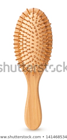 Stok fotoğraf: Natural Bristles Hair Brush Isolated