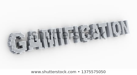 Foto stock: 3d Concept Design Of Gamification Text Word