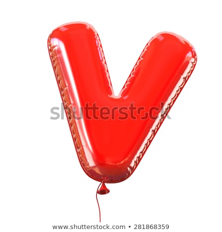 Stock foto: Holiday Font Letter V Isolated