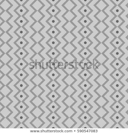 Stock photo: Subtle Ornament With Striped Rhombuses Vector Seamless Monochrome Pattern