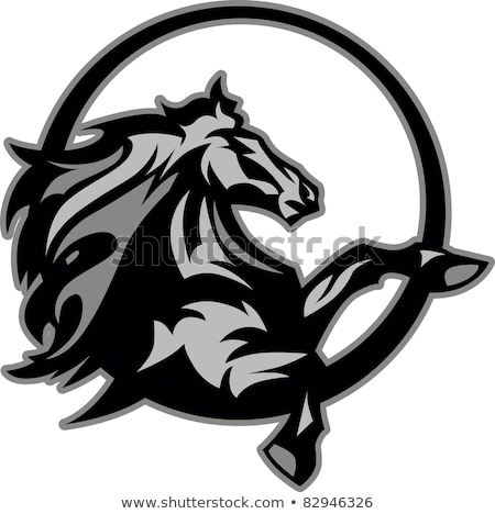 Mustang Stallion Graphic Mascot Vector Image Stock fotó © ChromaCo