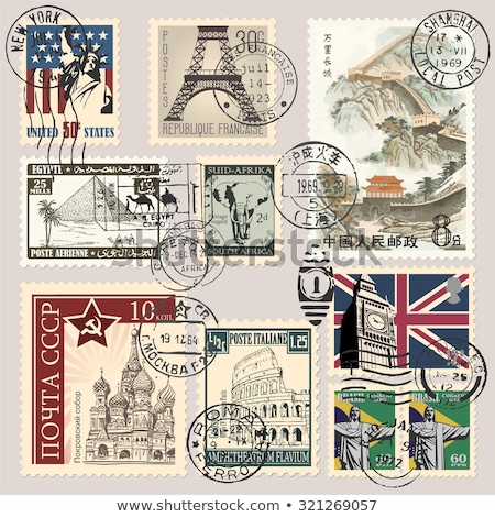 Zdjęcia stock: Old Airmail Postage Stamp From Usa