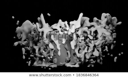Stock fotó: Protein Cup Isolated On Dark Background 3d Rendering