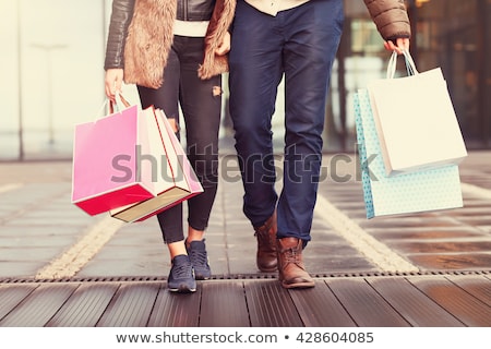 Сток-фото: Couple With Shopping Bags