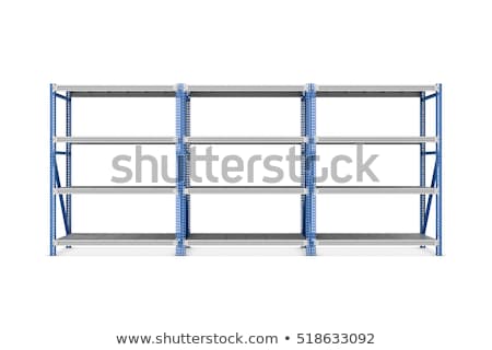 Stock photo: Industrial Shelving With Steel Shelves
