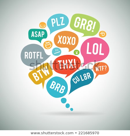 Foto stock: Internet Acronym Chat Bubble Illustration