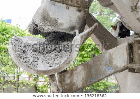 Stock fotó: Man Driving Cement Mixer Truck
