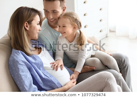 Foto stock: Pregnant Woman And Family