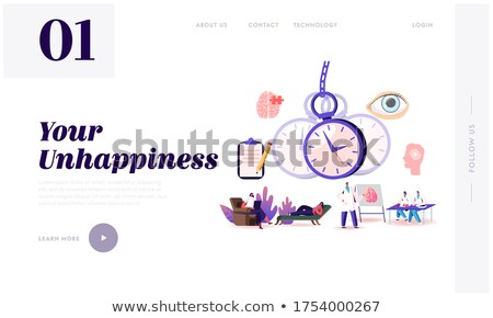 Stok fotoğraf: Hypnosis Practice Concept Landing Page