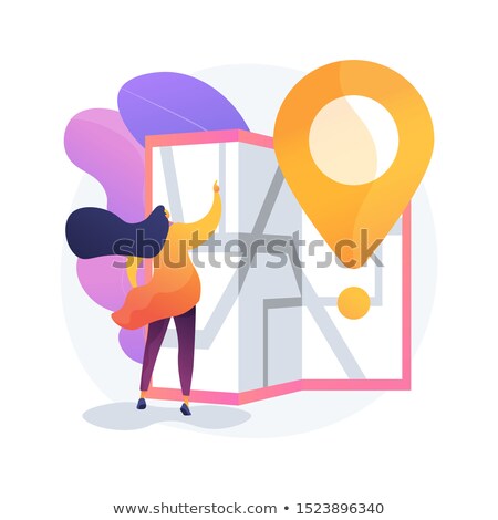 Stock foto: Journey Route Planning Vector Concept Metaphor