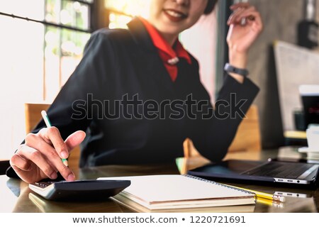 Stock fotó: Business Woman Doing Analysis