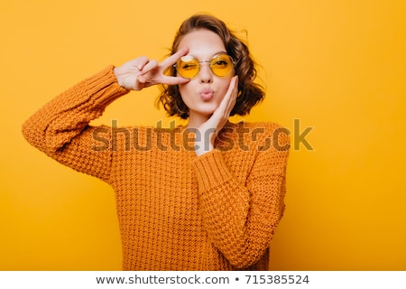 Zdjęcia stock: Woman Close Up With Short Hair In Modern Outfit