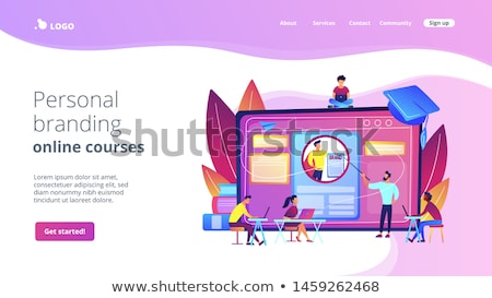 Stok fotoğraf: Personal Branding Course Concept Landing Page