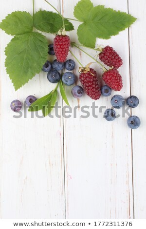 Stockfoto: Ramen · Framboos · En · Aardbeien