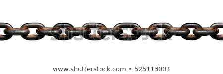 Stock photo: Rusty Chain Elements Isolated