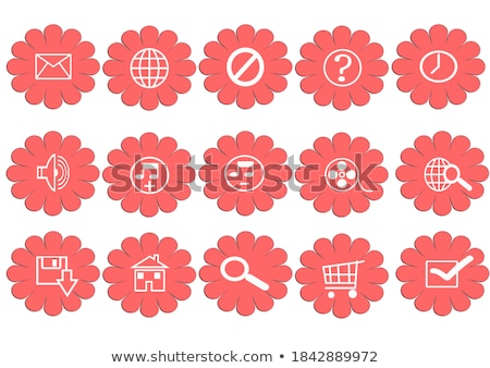 Stock fotó: Flower Buttons Or Icons