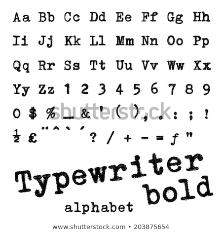 Stock photo: Graphic Style Typewriter Number Keys