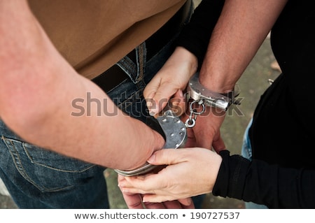 Foto stock: Cops Handcuffs Closeup