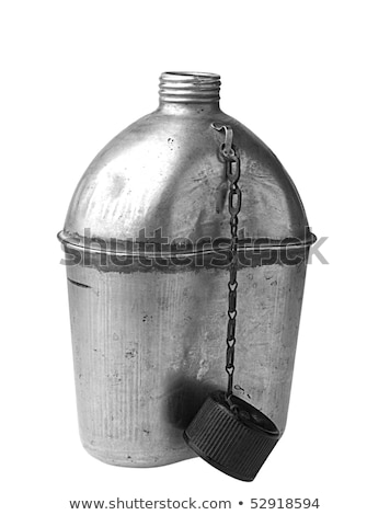 Stock fotó: Aluminium Canteen Isolated