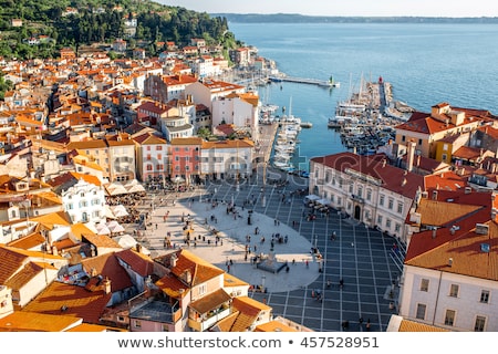 Foto stock: Tartini Square In Piran Old Town Slovenia