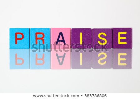 Stock foto: Praise - An Inscription From Childrens Blocks