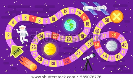 Stockfoto: Illustration Of Kids Science And Space Board Game