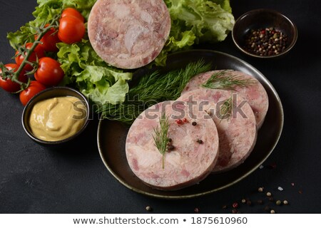 Stok fotoğraf: Ham With Dill And Cherry Tomatoes