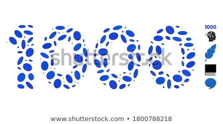 Stockfoto: Abstract Symbol Of Oval Dots Icon With Mosaic Pattern
