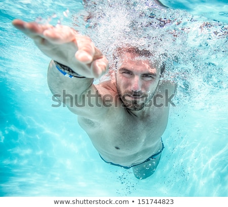 Foto stock: Handsome Man Swimming