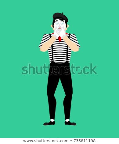 Stock photo: Mime Omg Fear Pantomime Dread Mimic Vector Illustration