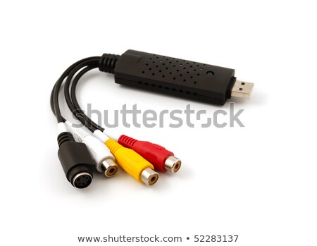 Foto stock: Daptador · USB · de · captura · de · vídeo · e · áudio · Vhs · para · placa · de · TV · DVD · HDD