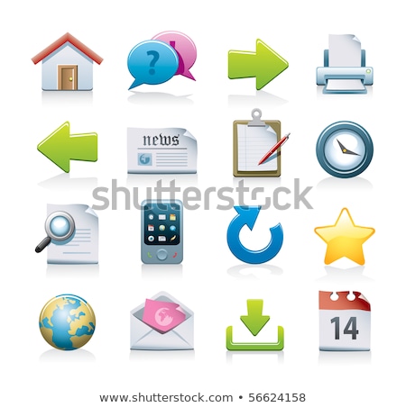 Conjunto de iconos web brillante Foto stock © abdulsatarid