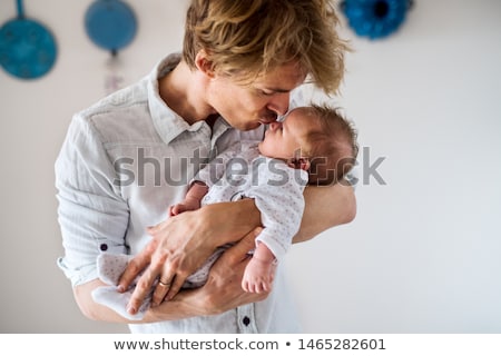 Сток-фото: Happy Father With Little Baby Boy At Home