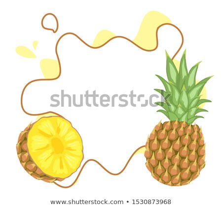 Foto stock: Pineapple Tropical Plant Edible Fruit Poster