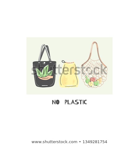 Foto stock: Cloth Bag Instead Of Plastic Zero Waste Lifestyle Eco Friendly Save Planet Care Of Nature Vegan