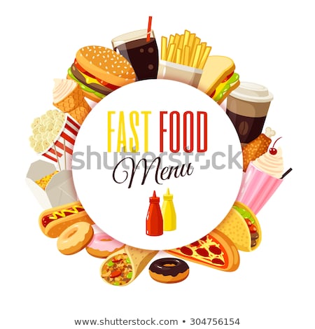 Stok fotoğraf: Fast Food Set Composition