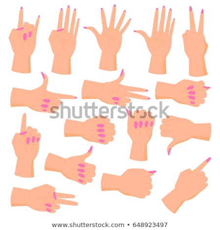 ストックフォト: Female Hand Gesture Ok Agree Approval Sign Vector