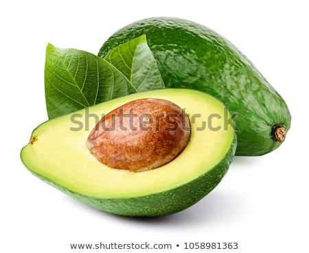 ストックフォト: Two Fresh Organic Avocado Closeup On White Background