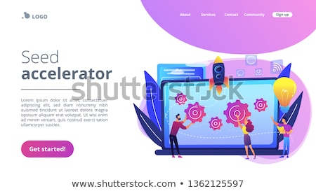 Stock fotó: Startup Accelerator Landing Page Template